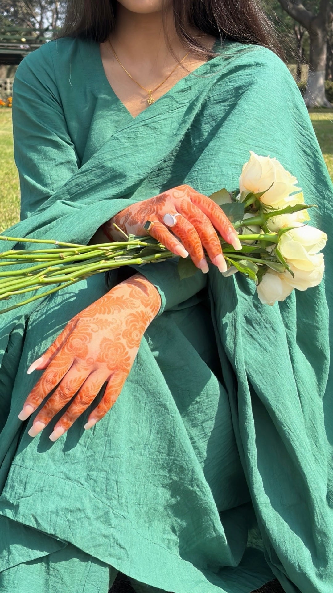 Emerald Green Anarkali Suit Set